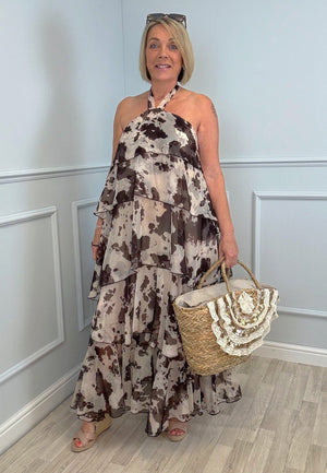 Delilah Cow Print Maxi Dress 8 - 14 exclusive - Susie's Boutique - | Women's Fashion Online