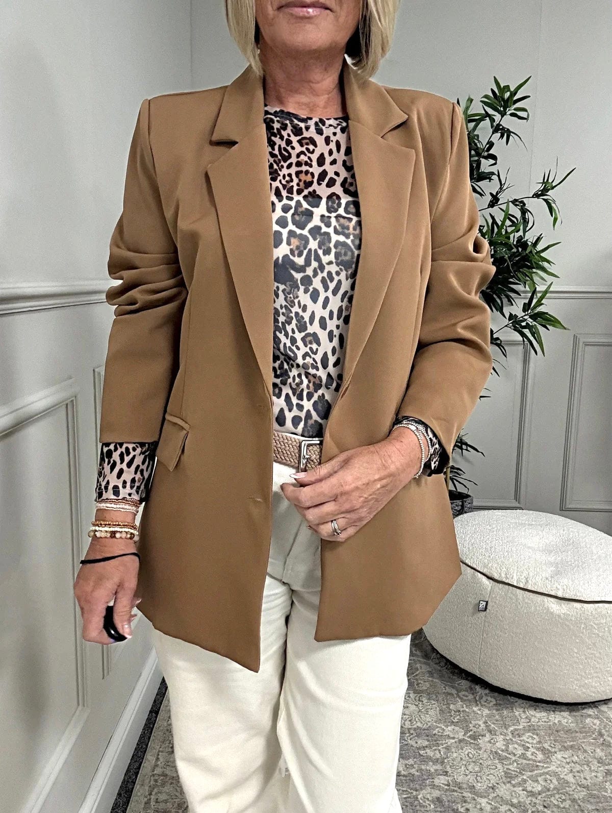 Valentina Blazer 10 - 16 Camel - Susie's Boutique - | Women's Fashion Online