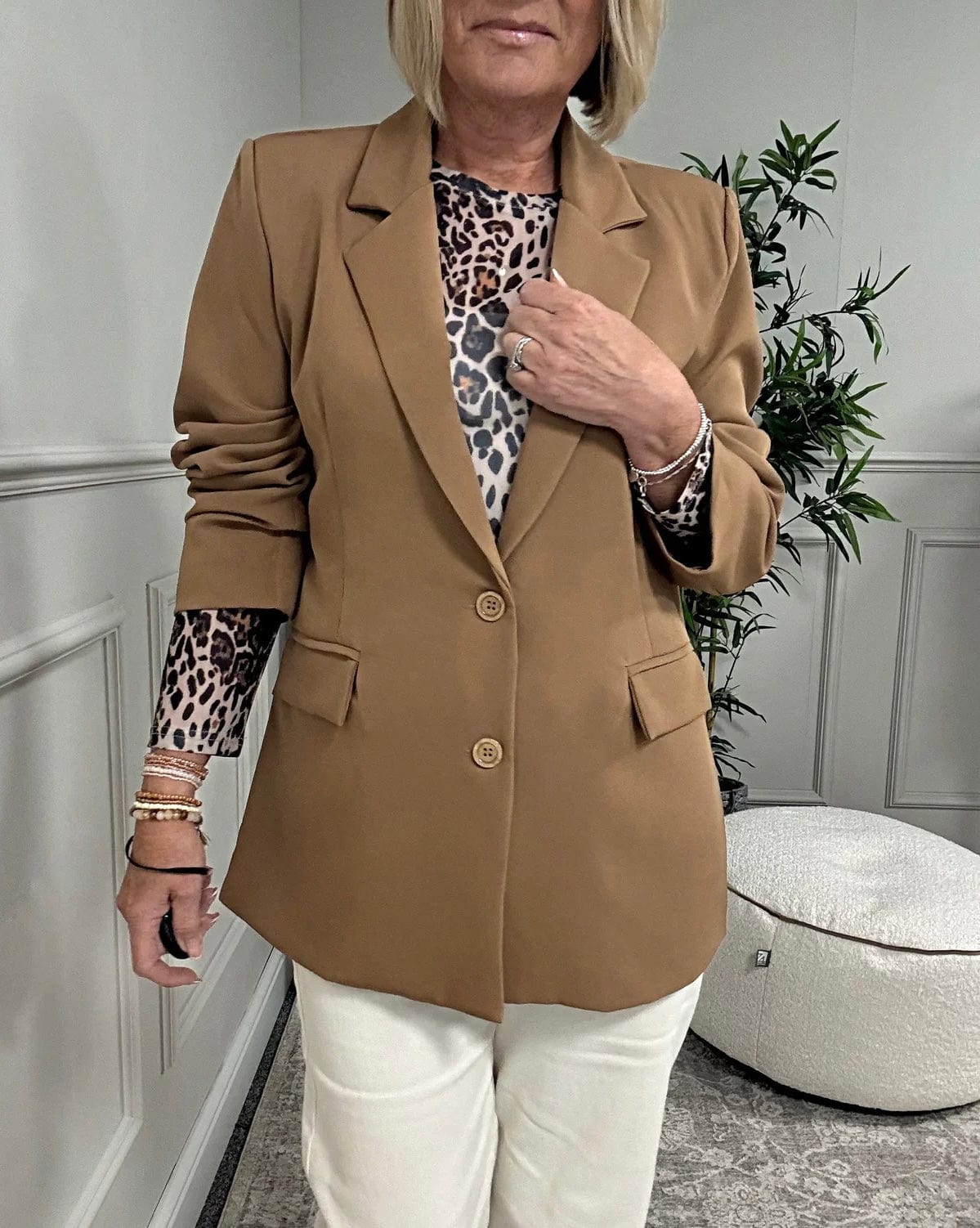 Valentina Blazer 10 - 16 Camel - Susie's Boutique - | Women's Fashion Online