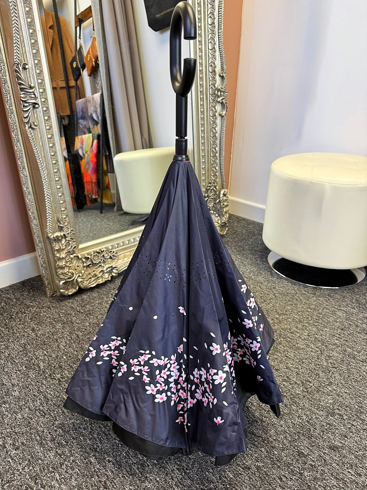 Cherry Blossom Upside Down Umbrella - Susie's Boutique - | Women's Fashion Online