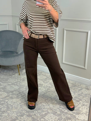 Callie Wide - Leg Jeans 10 - 20 Chocolate - Susie's Boutique - | Women's Fashion Online