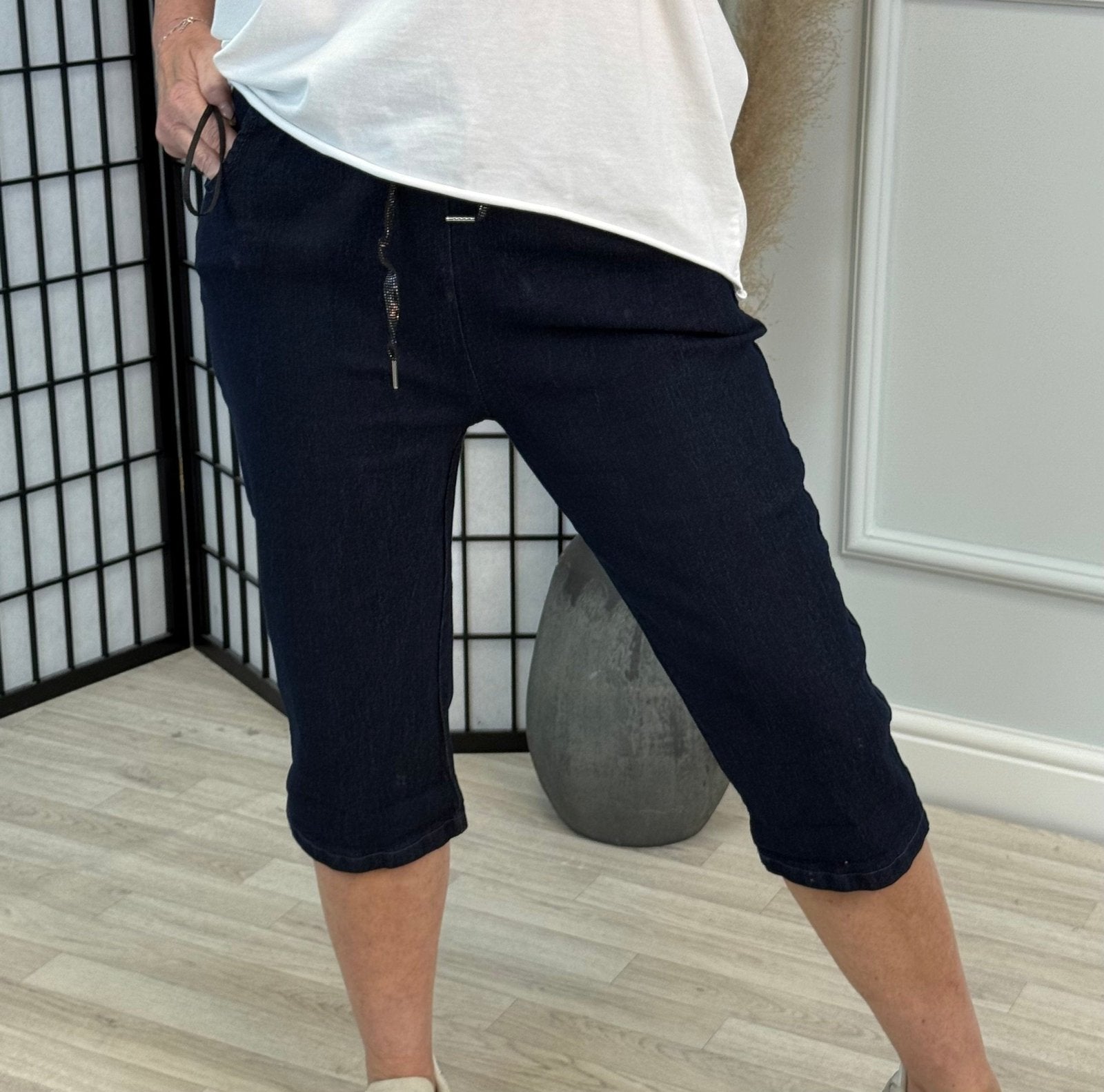 Emma Magic Stretch Denim Shorts Sizes 8–20 Dark Wash - Susie's Boutique - | Women's Fashion Online