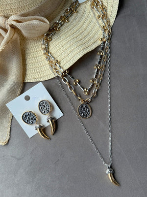 Gold Fang Drop Earrings - Susie's Boutique - | Women's Fashion Online