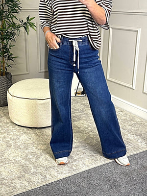 G - Smack Ember Wide - Leg Stretch Denim Drawstring Jeans – Sizes 8–18 - Susie's Boutique - | Women's Fashion Online