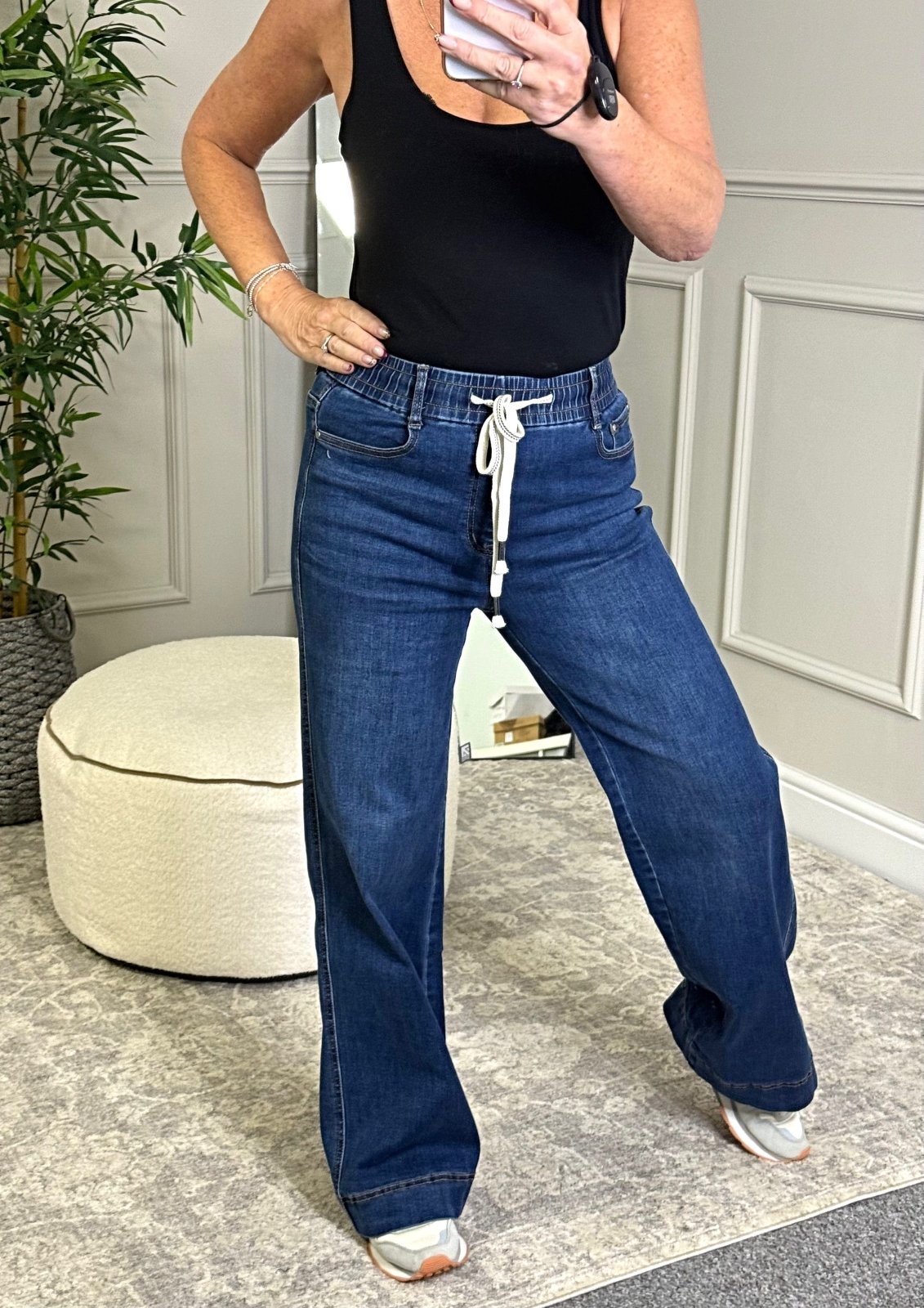 G - Smack Ember Wide - Leg Stretch Denim Drawstring Jeans – Sizes 8–18 - Susie's Boutique - | Women's Fashion Online