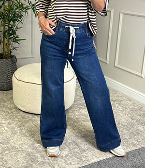 G - Smack Ember Wide - Leg Stretch Denim Drawstring Jeans – Sizes 8–18 - Susie's Boutique - | Women's Fashion Online
