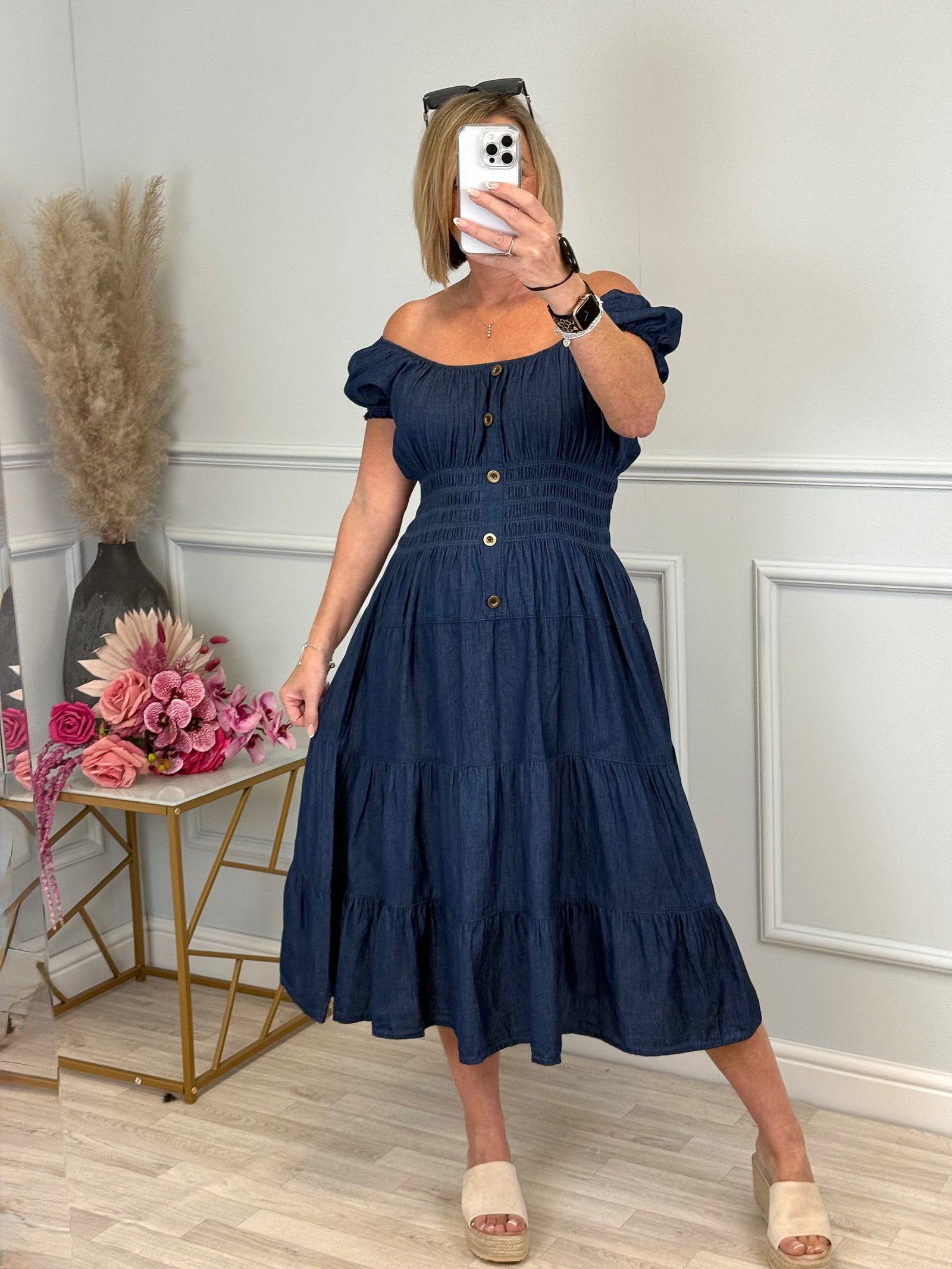 Beth Chambray Magic Midi Dress 8-18 - Susie's Boutique