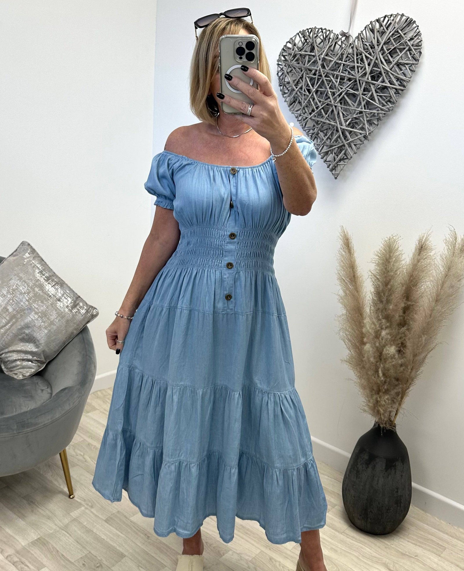 Beth Chambray Magic Midi Dress 8-18 - Susie's Boutique