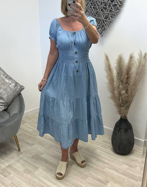 Beth Chambray Magic Midi Dress 8-18 - Susie's Boutique