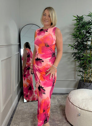 Arabella Bold Bloom Mesh Maxi Dress 8 - 14 - Susie's Boutique - | Women's Fashion Online