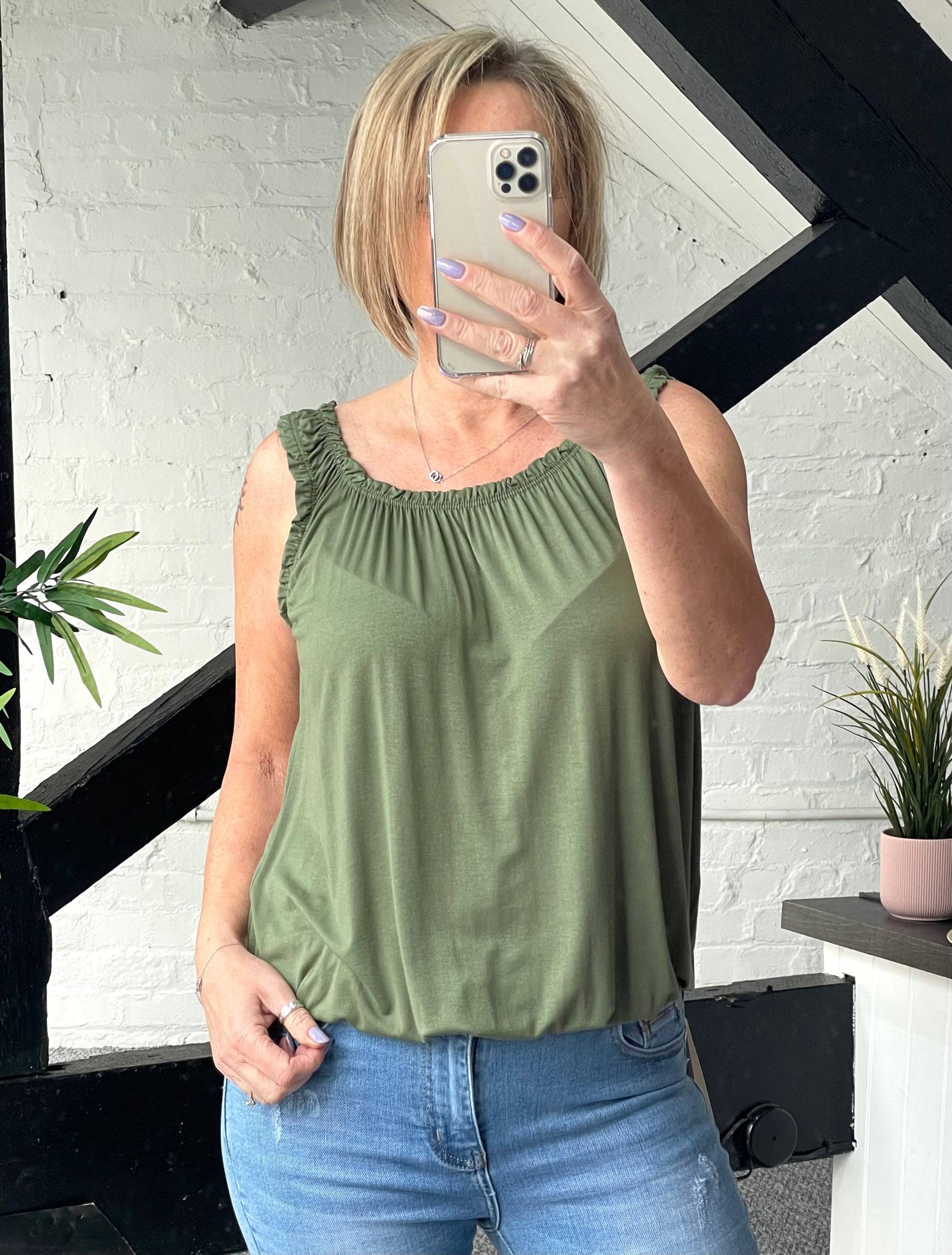 Leanna Bubble Vest 8-18+ Khaki