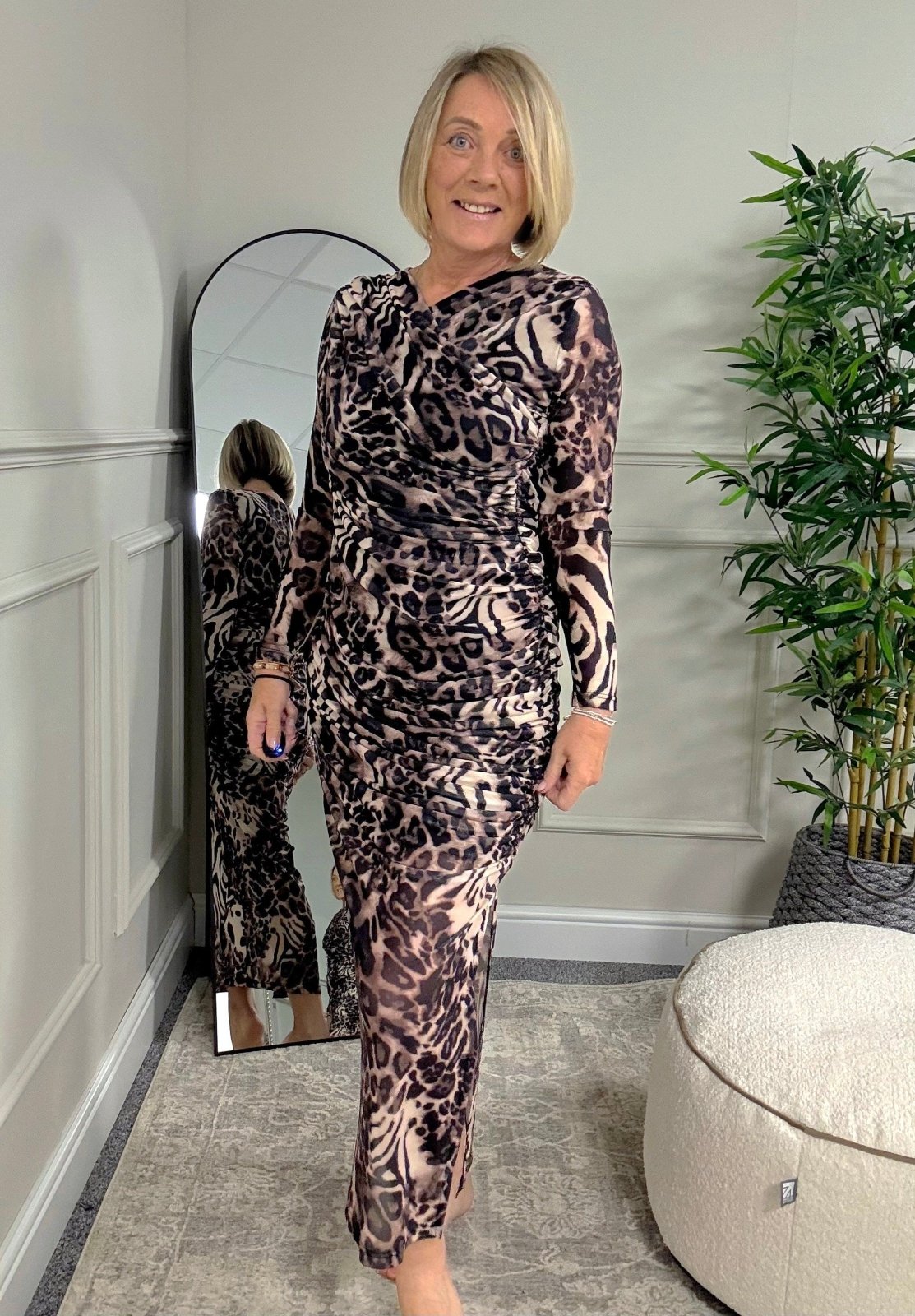 Leona Mesh Maxi Dress 8 - 14 Leopard - Susie's Boutique - | Women's Fashion Online