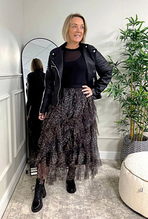 Lori Leopard Print Layered Tulle Skirt – Size 8–18 - Susie's Boutique - | Women's Fashion Online