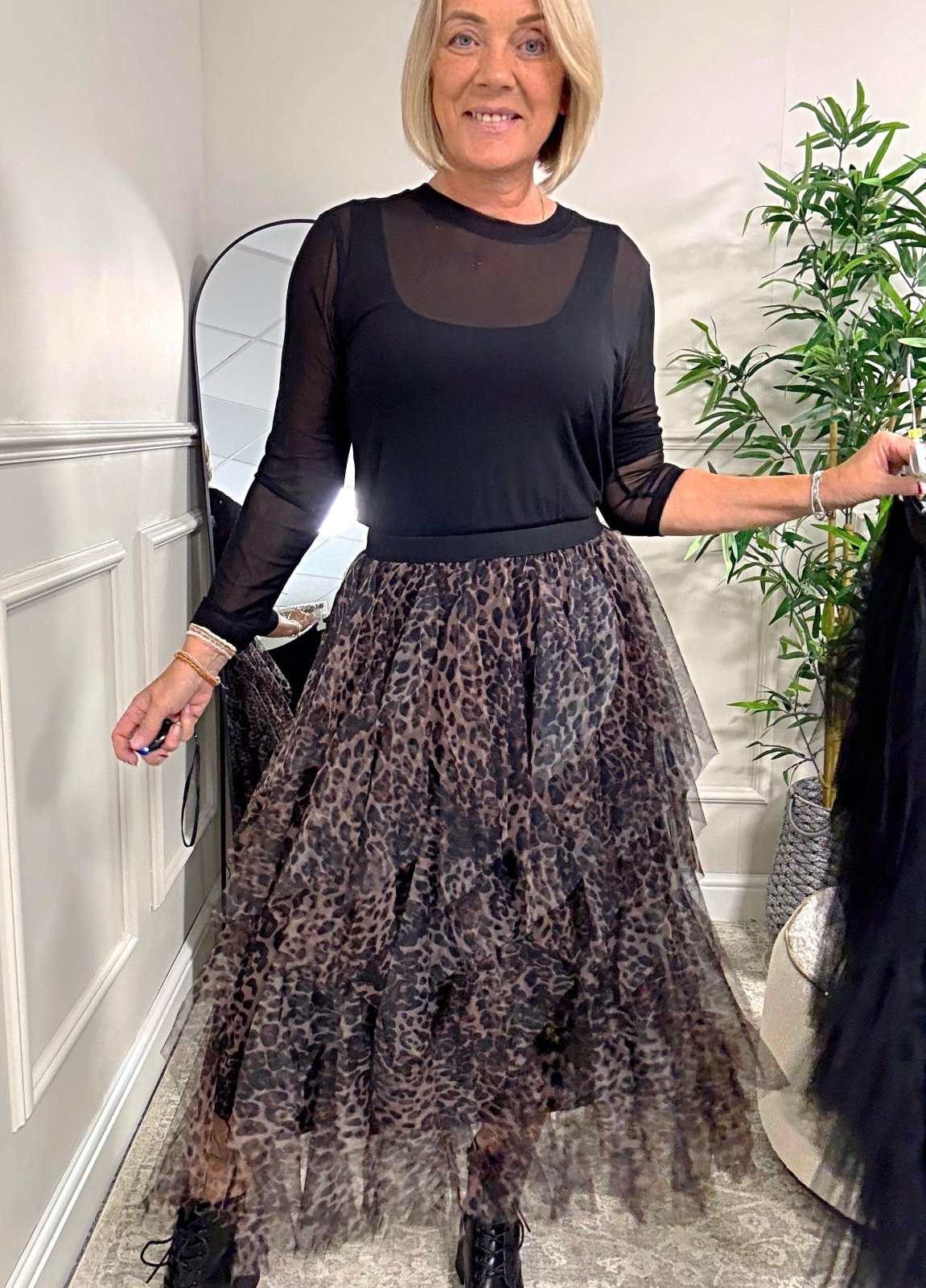 Lori Leopard Print Layered Tulle Skirt – Size 8–18 - Susie's Boutique - | Women's Fashion Online