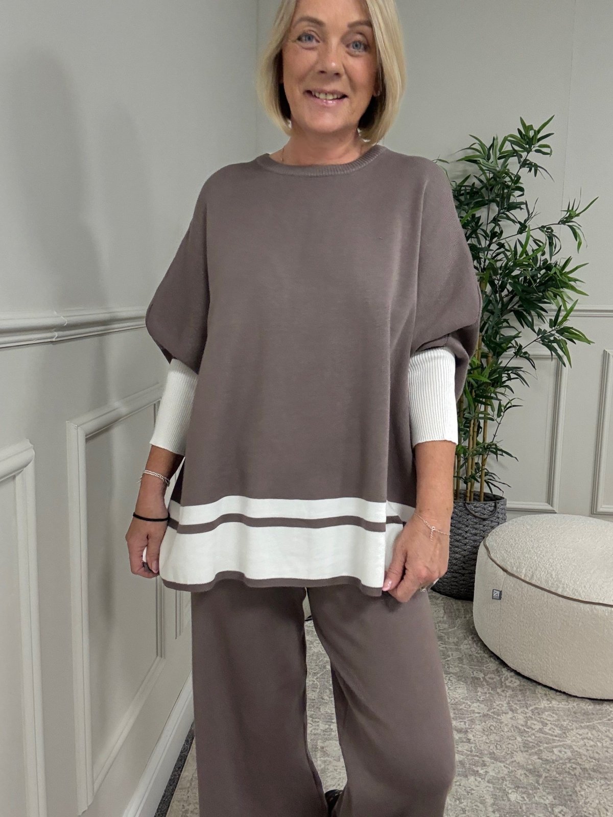 Noelle Oversized Two - Piece lounge Set 10 - 20 Mocha - Susie's Boutique - | Women's Fashion Online