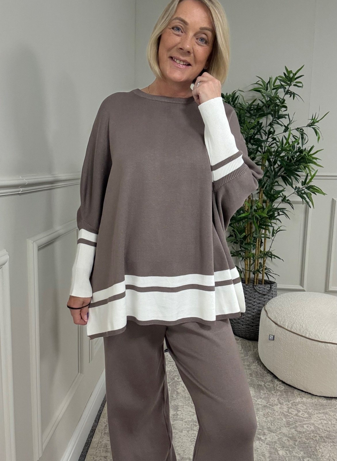 Noelle Oversized Two - Piece lounge Set 10 - 20 Mocha - Susie's Boutique - | Women's Fashion Online