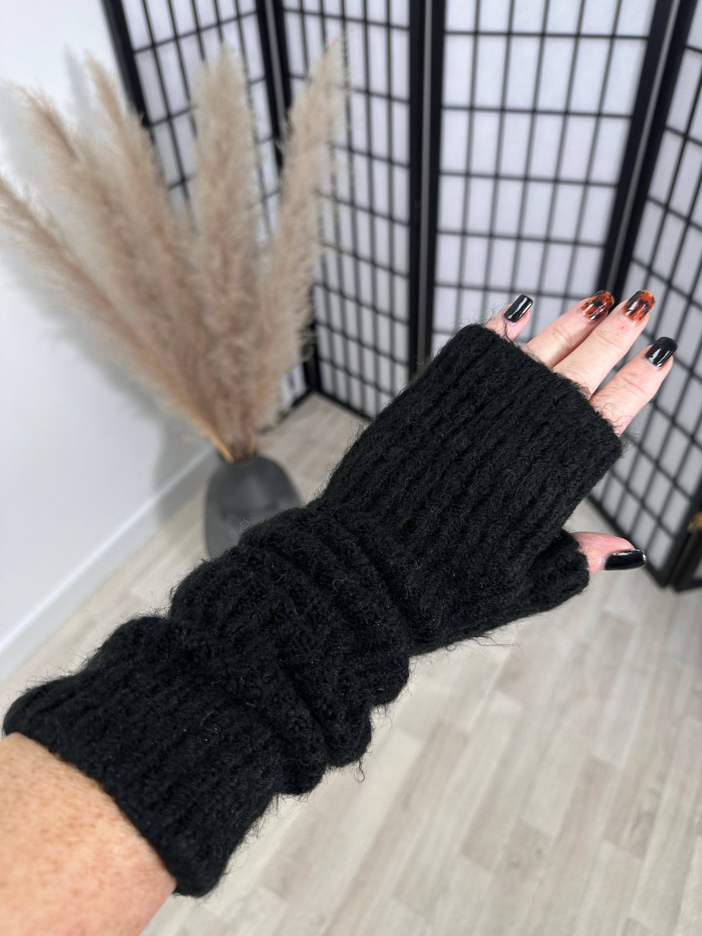 Long Length Fingerless Gloves 4 Colours