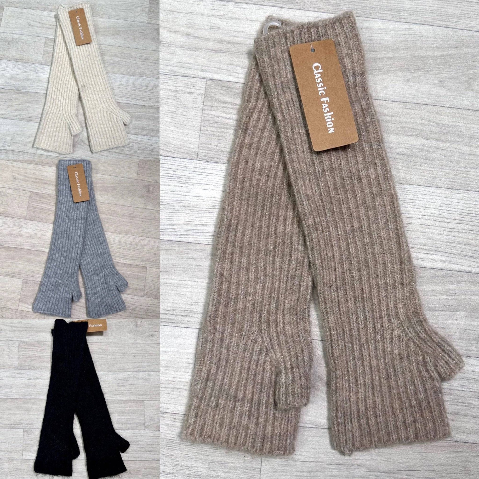Long Length Fingerless Gloves (4 Colours)