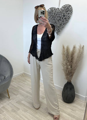 Vanessa Lightweight Shrug Black - Susie's Boutique