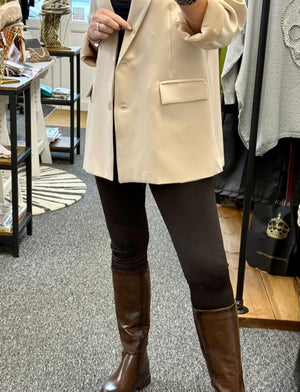 Ultra High Waist Fleece Lined Stretchy Leggings 10 - 18 Chocolate - Susie's Boutique - | Women's Fashion Online