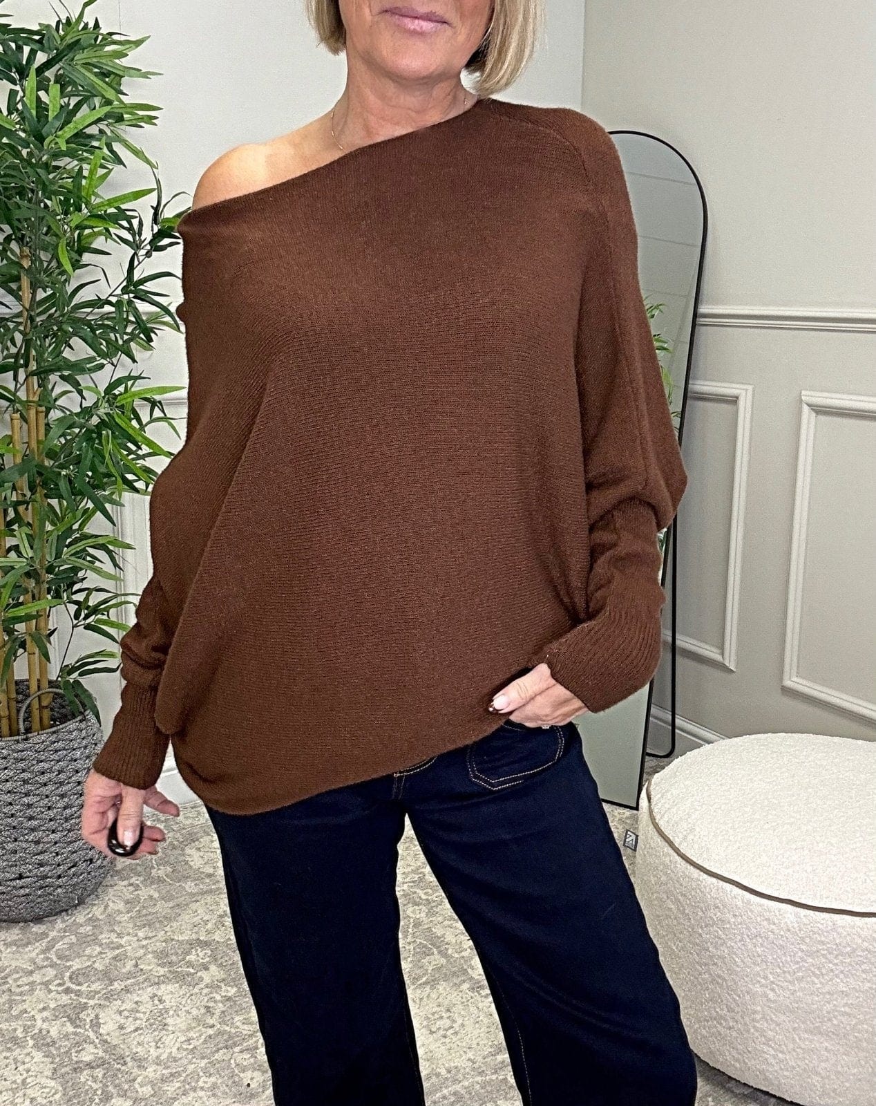 Wren Batwing Jumper 10 - 18 Chocolate - Susie's Boutique - | Women's Fashion Online