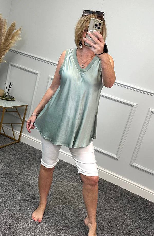 Elsa Satin Front Swing Vest 10-18 NO RETURNS ON SALE ITEMS