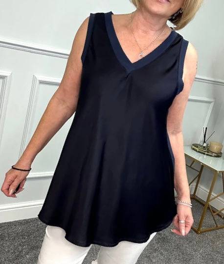 Elsa Satin Front Swing Vest 10-18 NO RETURNS ON SALE ITEMS
