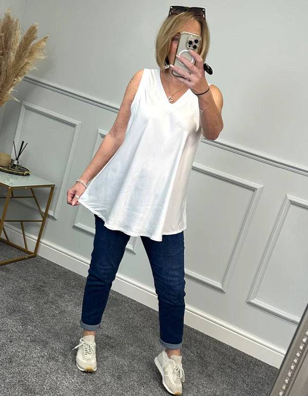 Elsa Satin Front Swing Vest 10-18 NO RETURNS ON SALE ITEMS