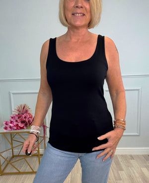 Essential Panel Vest 8 - 16 Black - Susie's Boutique - | Women's Fashion Online