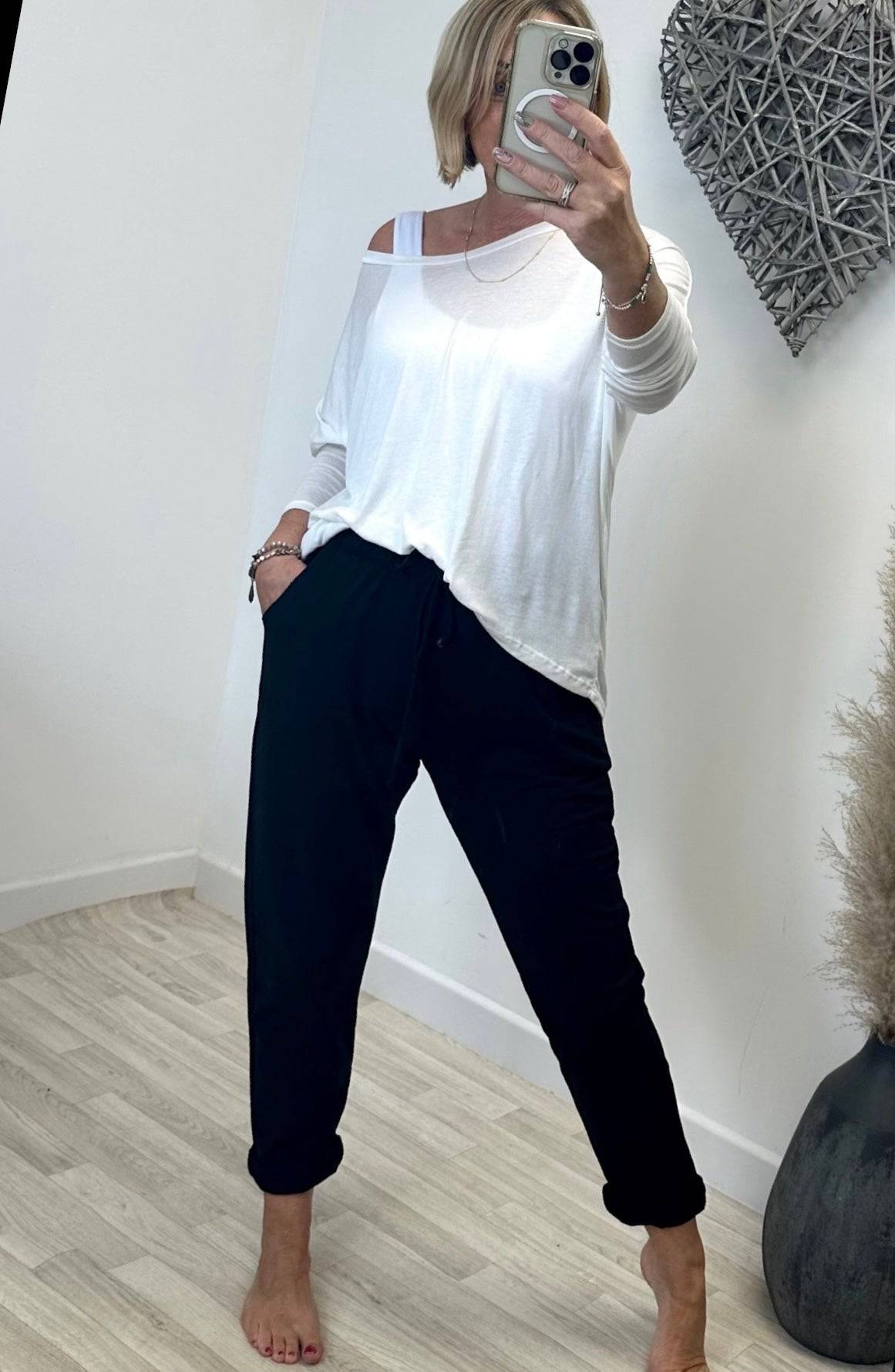 Essential Plain Joggers 8-16 Black - Susie's Boutique