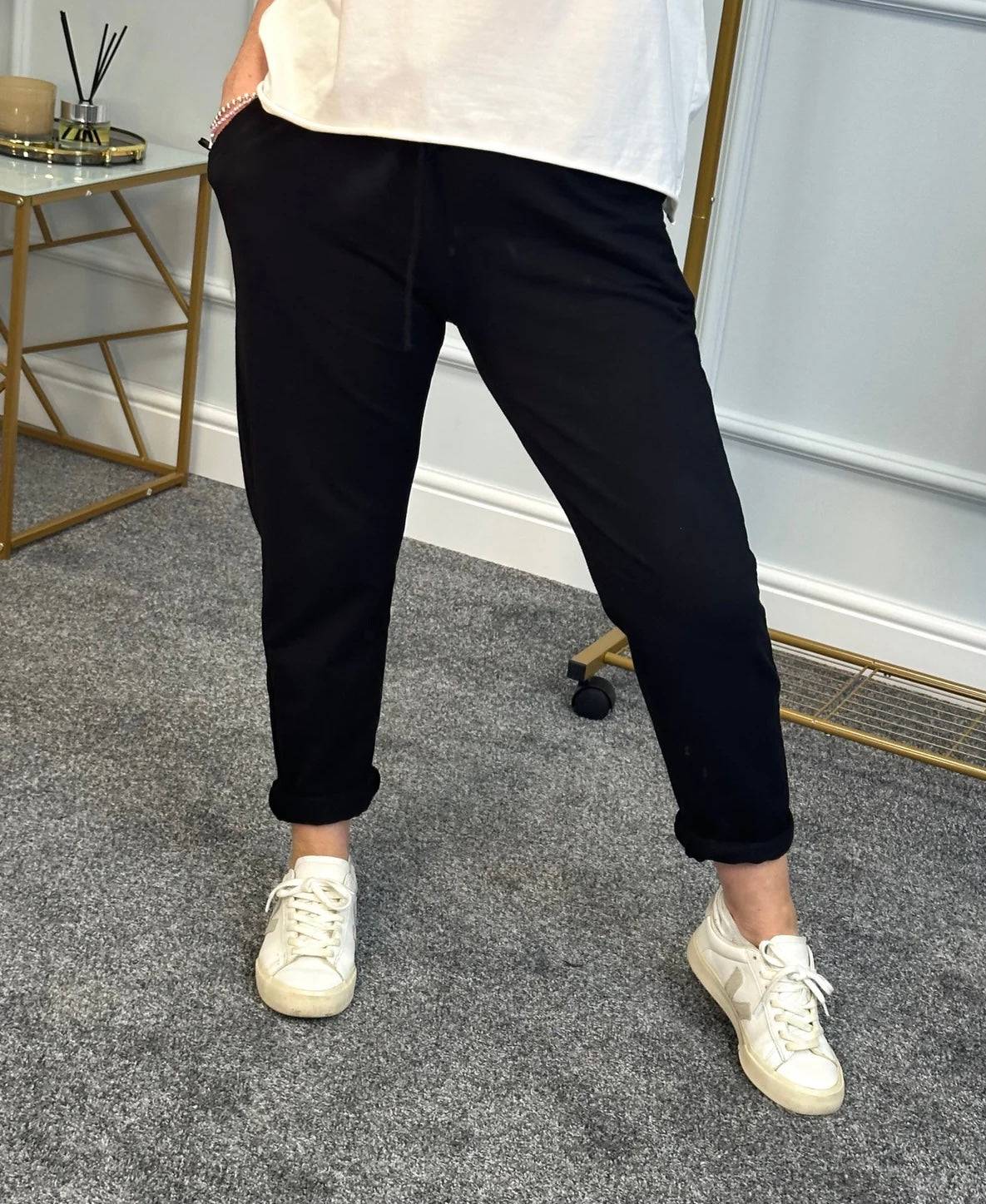 Essential Plain Joggers 8-16 Black - Susie's Boutique