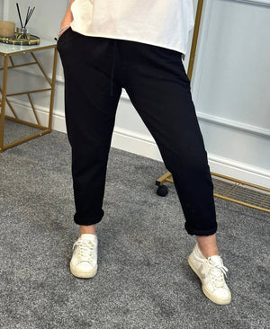 Essential Plain Joggers 8-16 Black - Susie's Boutique