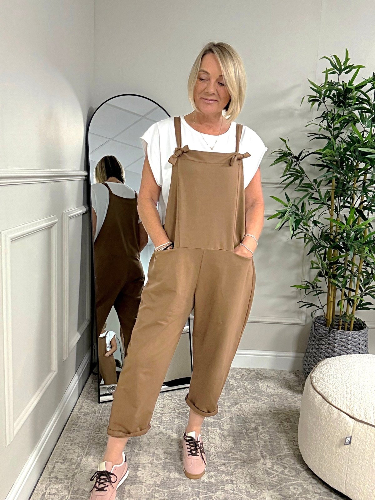 Nina Jersey Dungarees 8 - 16 Camel - Susie's Boutique - | Women's Fashion Online