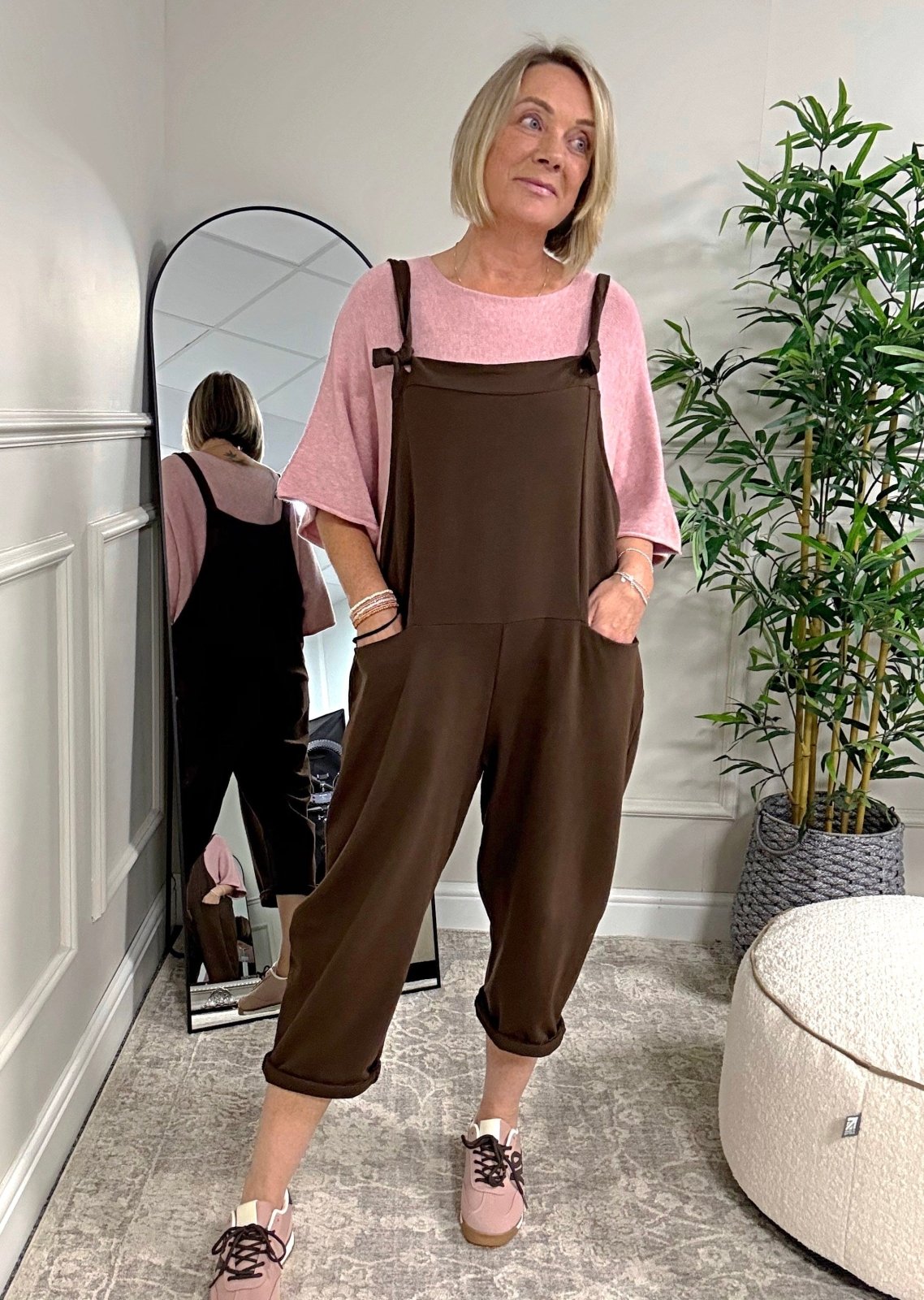 Nina Jersey Dungarees 8 - 16 Chocolate - Susie's Boutique - | Women's Fashion Online