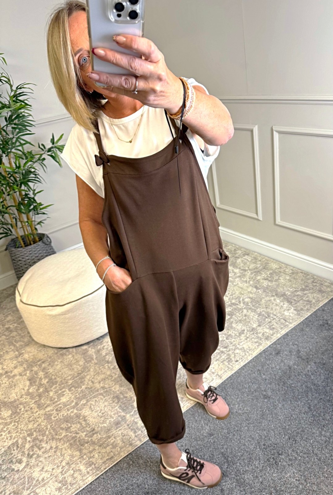 Nina Jersey Dungarees 8 - 16 Chocolate - Susie's Boutique - | Women's Fashion Online