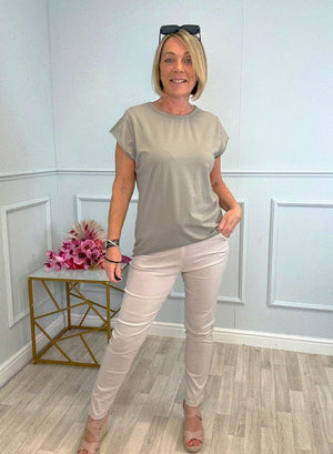 Lottie Dip Hem Essential T-Shirt 8 - 16 Mocha - Susie's Boutique - | Women's Fashion Online
