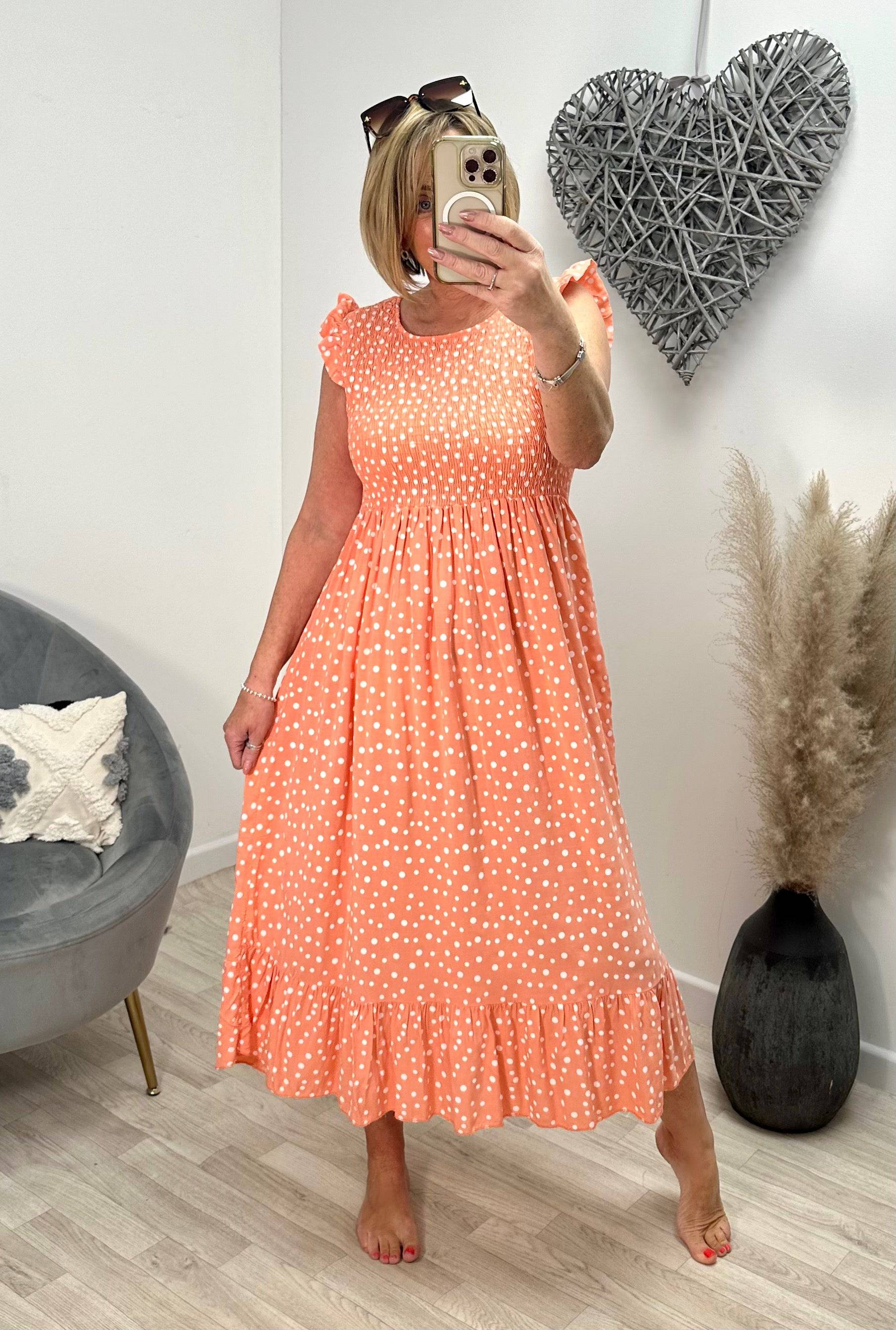 Dotty midi dress shop