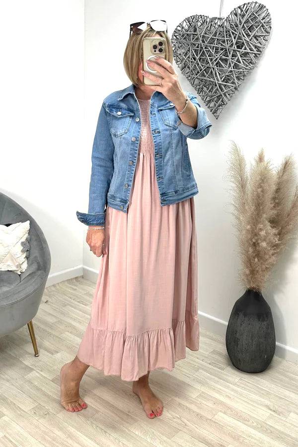 Irina Plain Midi Dress 8-16 Pink NO RETURNS ON SALE ITEMS