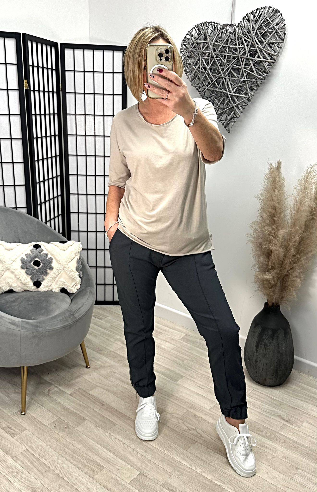 Elisa Essential Plain T-shirt 8-16 Sand - Susie's Boutique