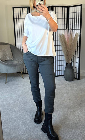 Elisa Essential Plain T-shirt 8-16 White - Susie's Boutique