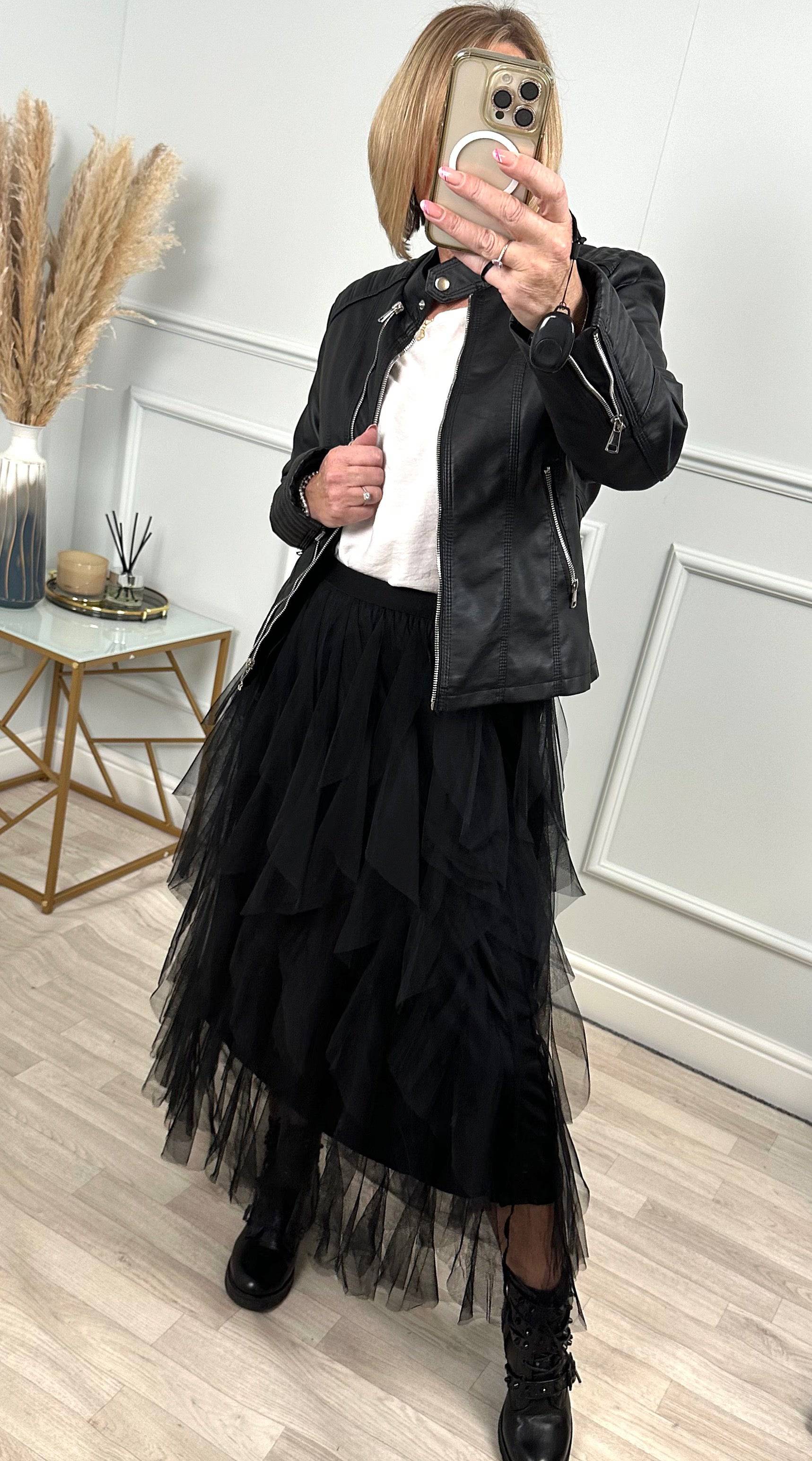 Lori Mesh Tulle Skirt 8-18 Black - Susie's Boutique