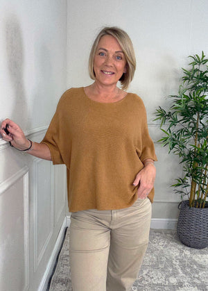 Serelai Luxe Wide-Sleeve Jumper 8-18 Camel - Susie's Boutique