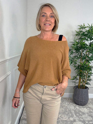 Serelai Luxe Wide-Sleeve Jumper 8-18 Camel - Susie's Boutique
