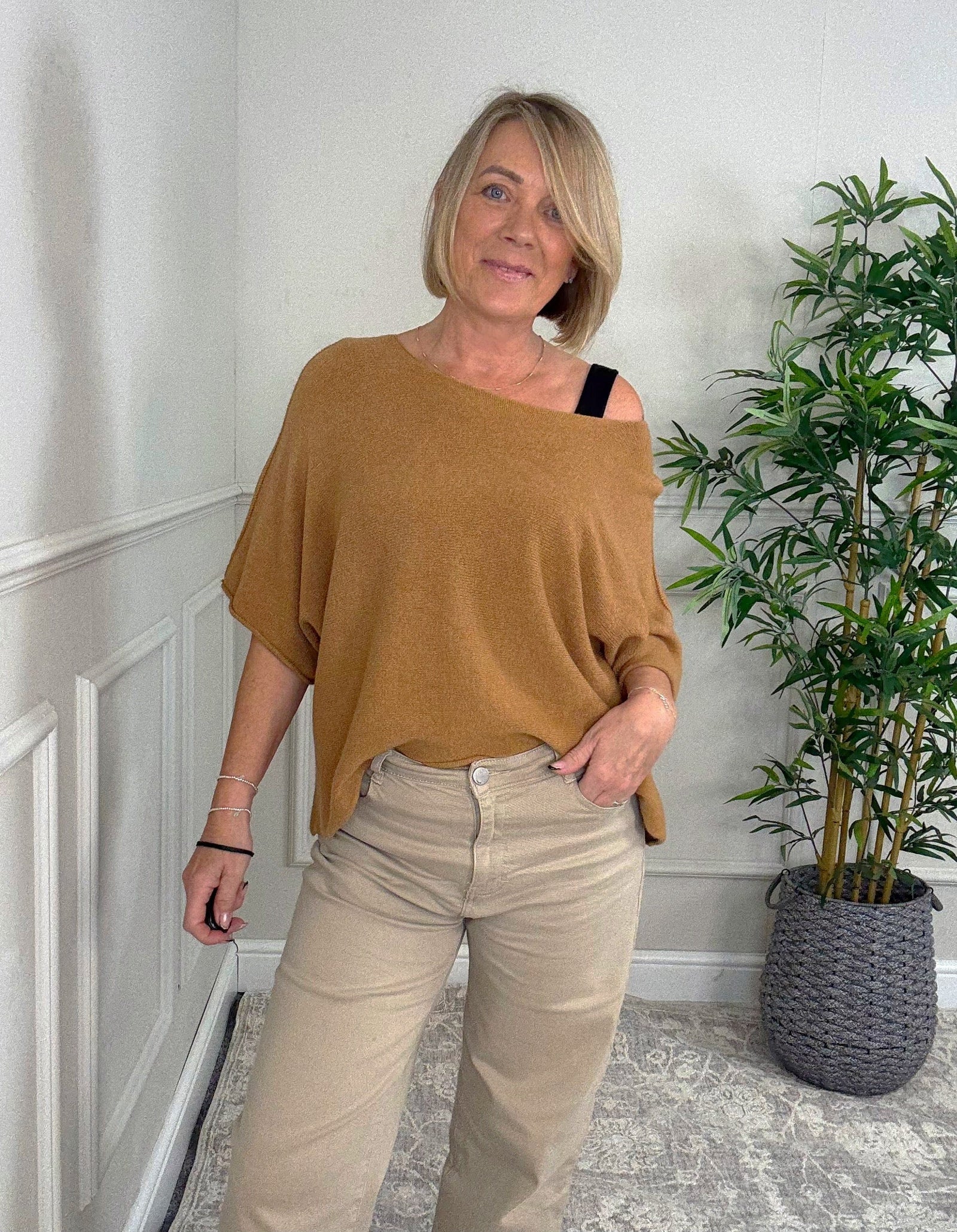 Serelai Luxe Wide-Sleeve Jumper 8-18 Camel - Susie's Boutique