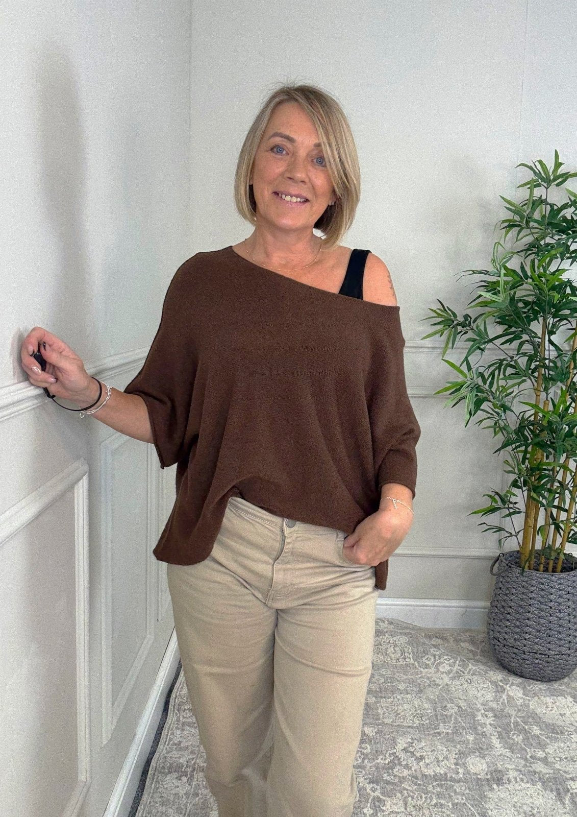 Serelai Luxe Wide - Sleeve Jumper 8 - 18 Chocolate - Susie's Boutique - | Women's Fashion Online