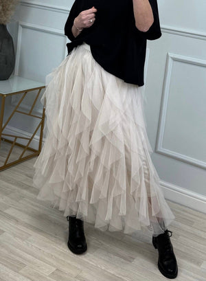 Lori Mesh Tulle Skirt 8 - 18 Cream - Susie's Boutique - | Women's Fashion Online