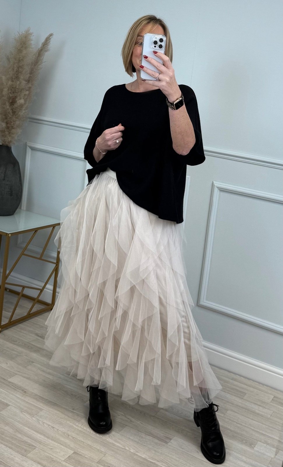 Lori Mesh Tulle Skirt 8 - 18 Cream - Susie's Boutique - | Women's Fashion Online