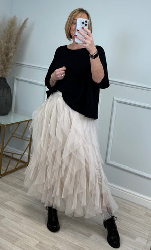Lori Mesh Tulle Skirt 8 - 18 Cream - Susie's Boutique - | Women's Fashion Online