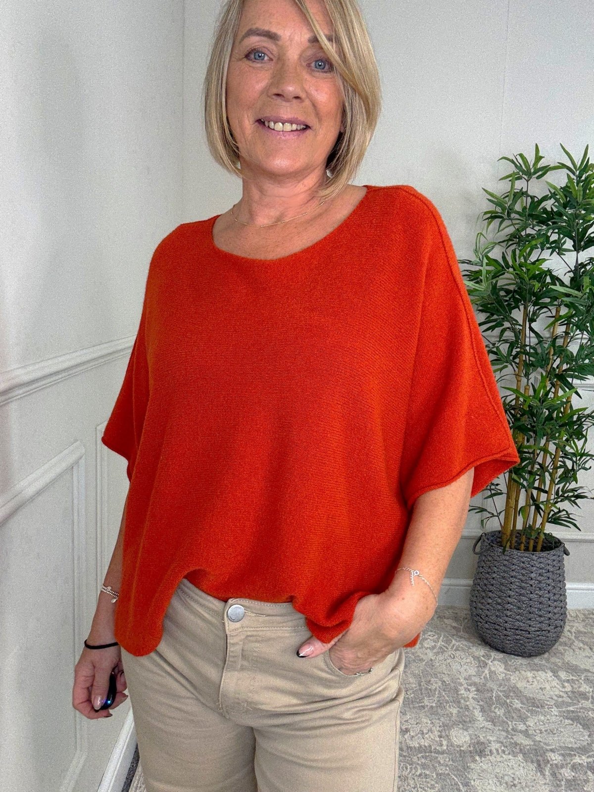 Serelai Luxe Wide - Sleeve Jumper 8 - 18 Pumpkin - Susie's Boutique - | Women's Fashion Online