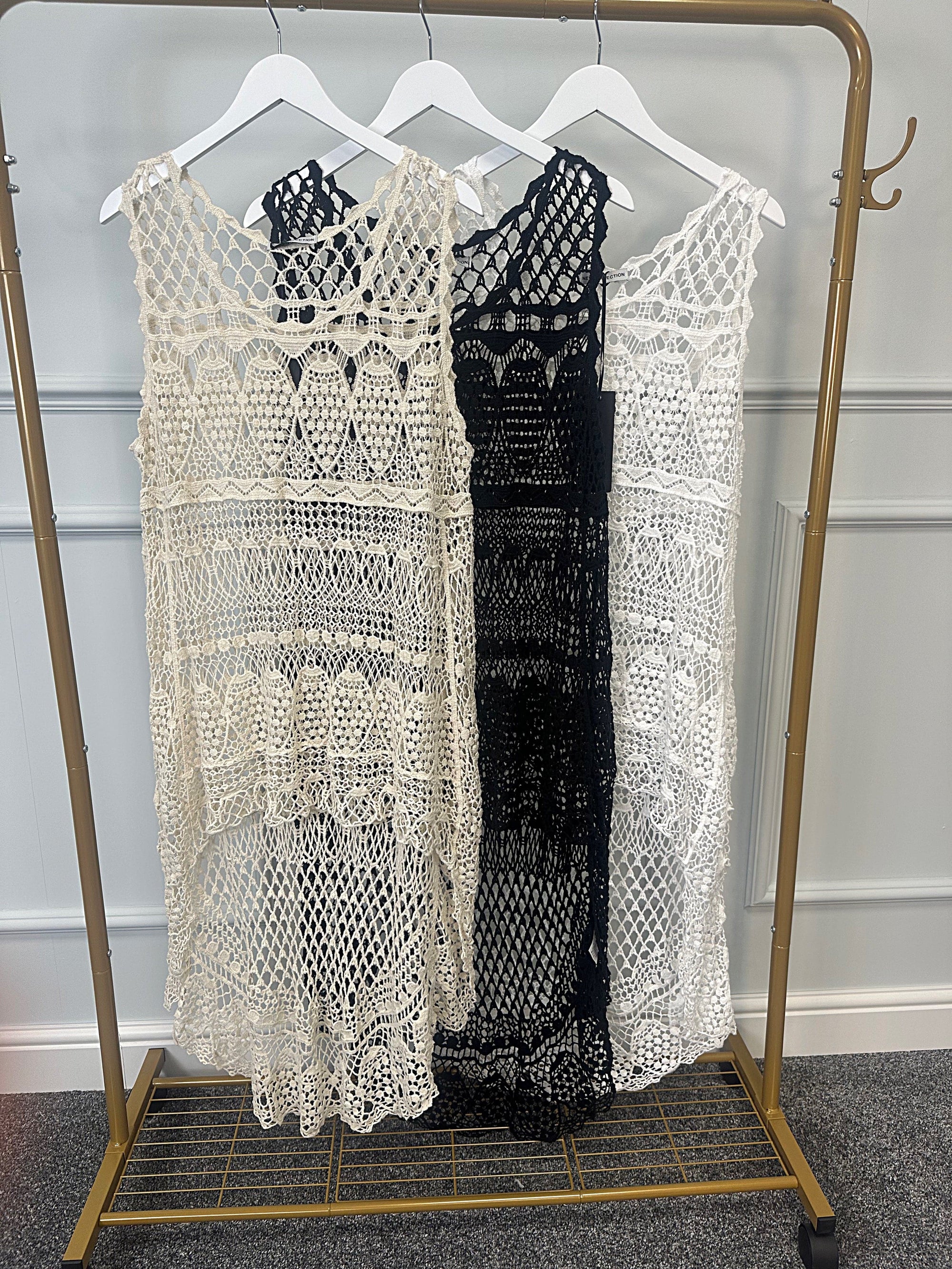 Enya Crochet Hi-Lo Top 8-20 Sand NO RETURNS ON SALE ITEMS